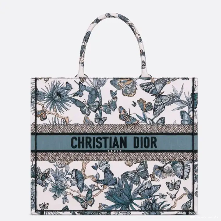 Blue White Toile Mexico de Tote Dior Motif Jouy Canvas Book 0524 Luxury